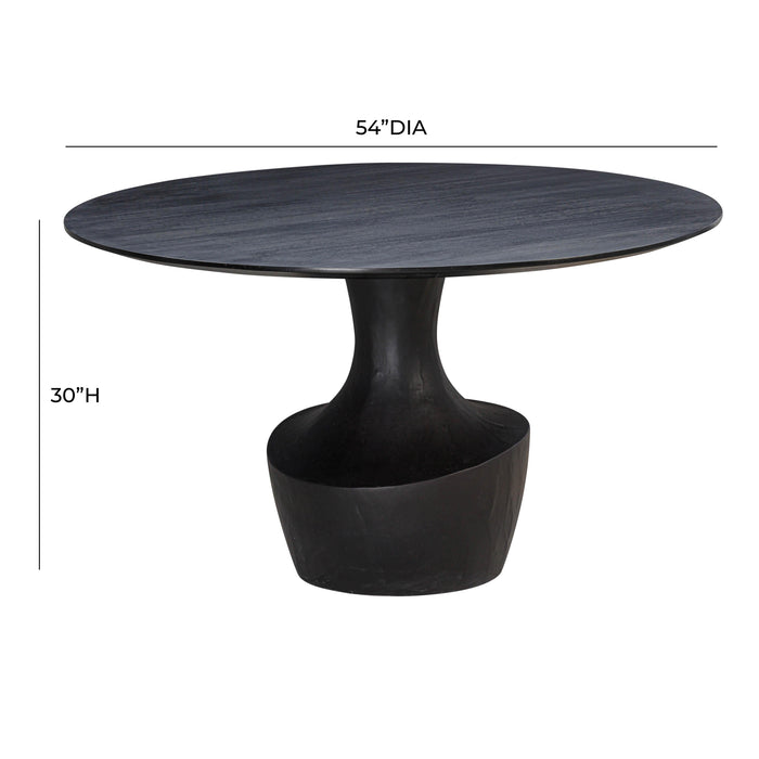 Gevra Black Acacia & Faux Plaster Dining Table - UK - Home And Beyond