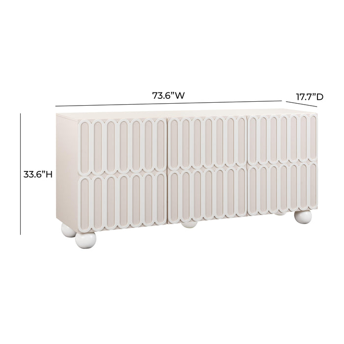 Tori Motif Taupe Buffet - UK - Home And Beyond