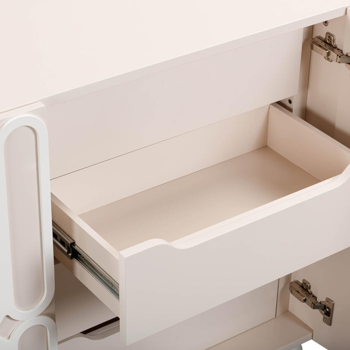 Tori Motif Taupe Buffet - Home And Beyond