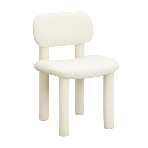 Elise Ivory White Performance Velvet Dining Chair - Home And Beyond