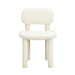 Elise Ivory White Performance Velvet Dining Chair - Home And Beyond