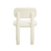 Elise Ivory White Performance Velvet Dining Chair - Home And Beyond