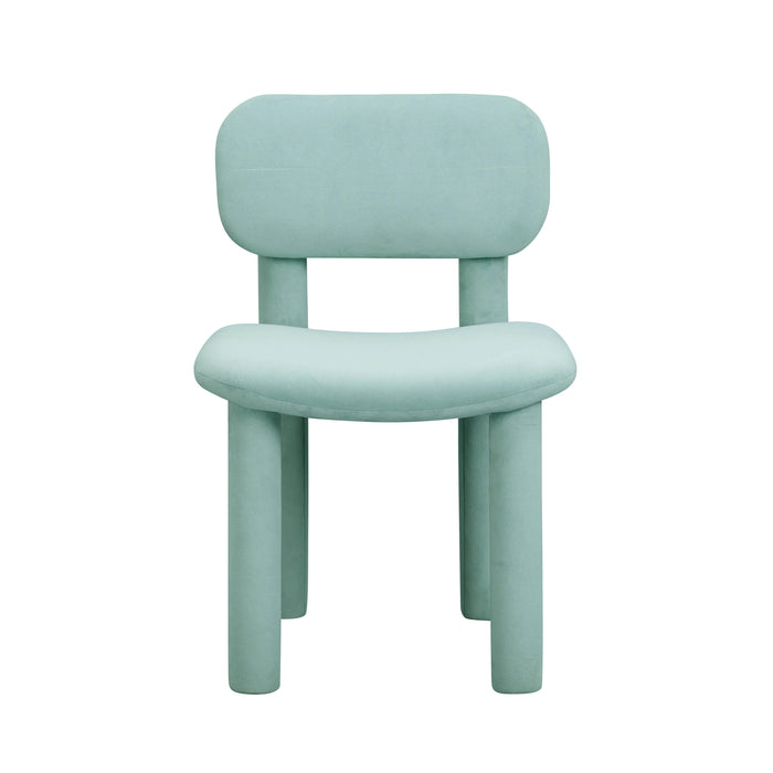 Elise Pale Blue Performance Velvet Dining Chair - Home And Beyond