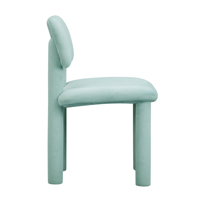 Elise Pale Blue Performance Velvet Dining Chair - Home And Beyond