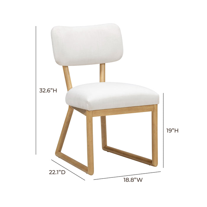 Bobbie Cream Performance Upcycled Fabric Dining Chair - Home And Beyond