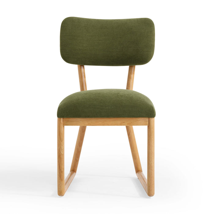 Bobbie Green Performance Upcycled Fabric Dining Chair - Home And Beyond