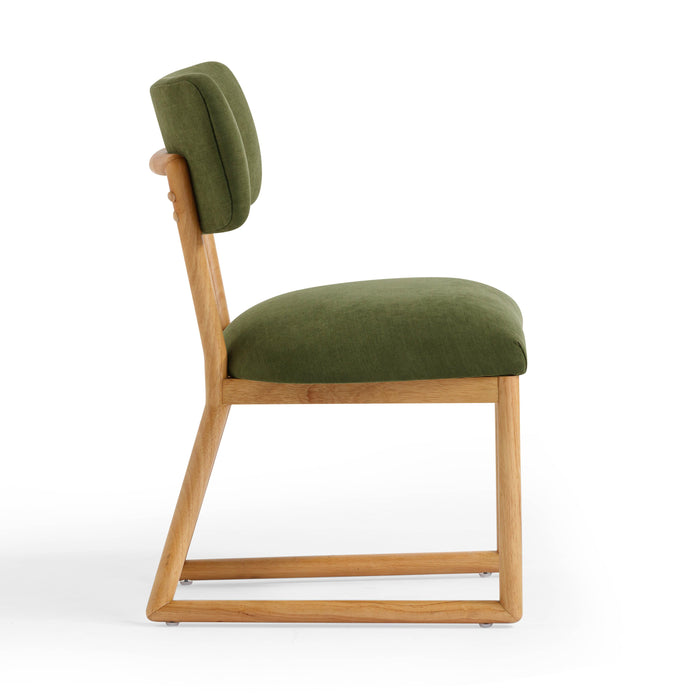 Bobbie Green Performance Upcycled Fabric Dining Chair - Home And Beyond