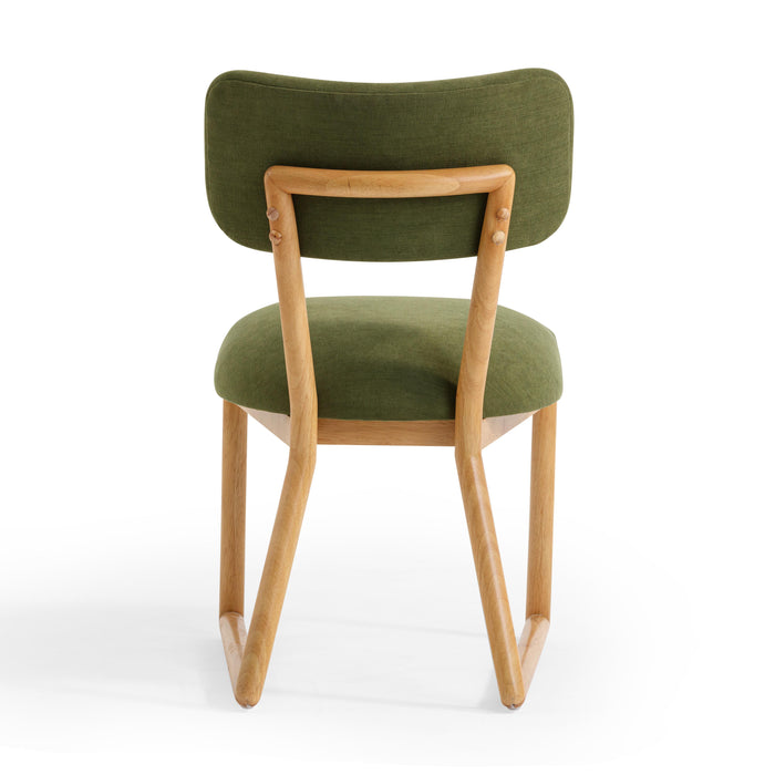 Bobbie Green Performance Upcycled Fabric Dining Chair - Home And Beyond