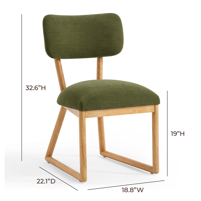 Bobbie Green Performance Upcycled Fabric Dining Chair - Home And Beyond