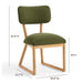 Bobbie Green Performance Upcycled Fabric Dining Chair - Home And Beyond