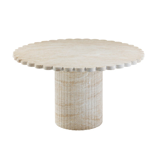 Blossom Washed Travertine Finish Indoor / Outdoor 54 inch Round Dining Table - Home And Beyond