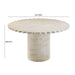 Blossom Washed Travertine Finish Indoor / Outdoor 54 inch Round Dining Table - Home And Beyond