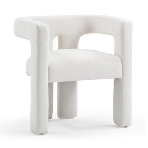 Sloane Bone White Recycled Fabric Chair - Home And Beyond