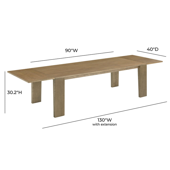 Polly Natural Ash Extendable Rectangular Dining Table - Home And Beyond