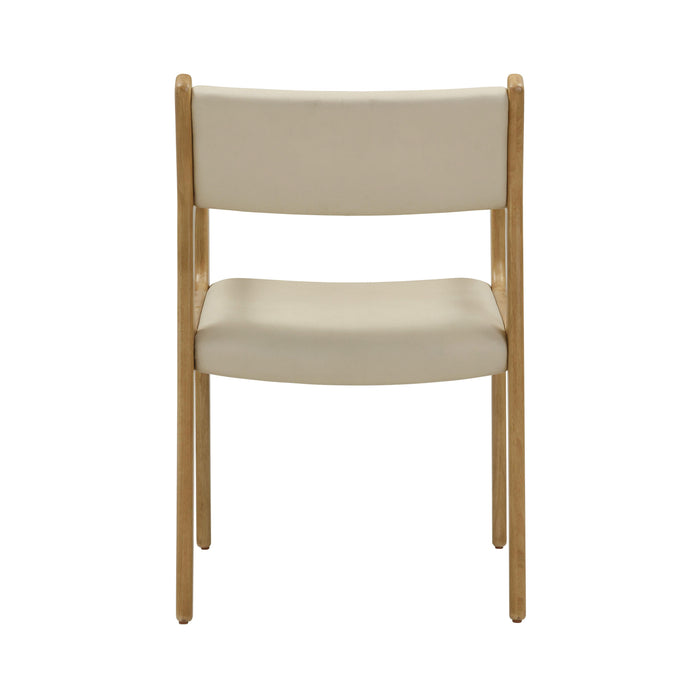 Ari Cream Performance Vegan Leather Dining Chair - Set of 2 - Home And Beyond