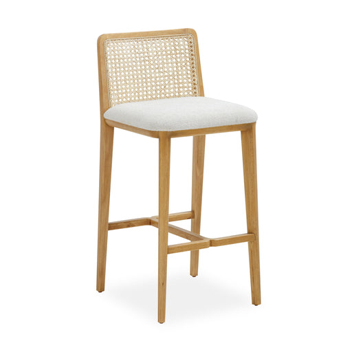 Gerri Performance Tweed and Rattan Counter Stool - Home And Beyond