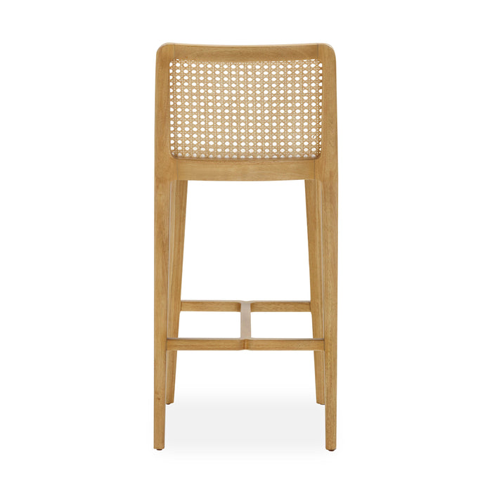 Gerri Performance Tweed and Rattan Counter Stool - Home And Beyond