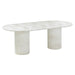 Brut White Marble Pattern Indoor/Outdoor Dining Table - Home And Beyond