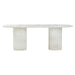 Brut White Marble Pattern Indoor/Outdoor Dining Table - Home And Beyond