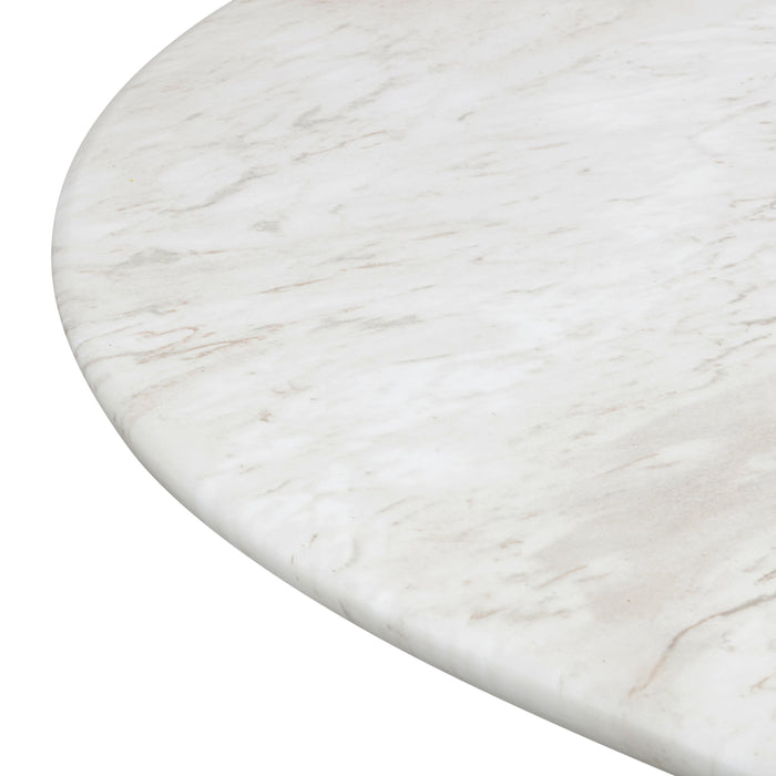 Brut White Marble Pattern Indoor/Outdoor Dining Table - Home And Beyond