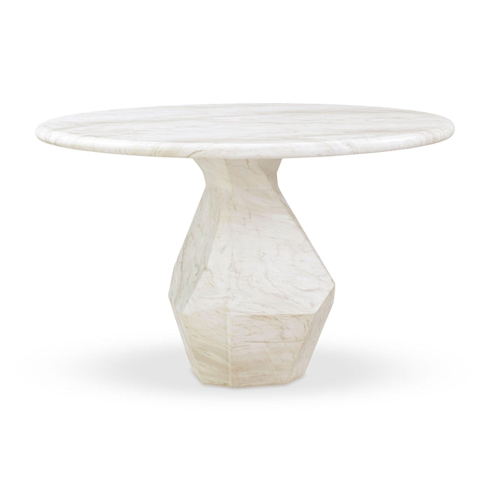 Esme Faux Marble Indoor/Outdoor 48 Round Dining Table - Home And Beyond