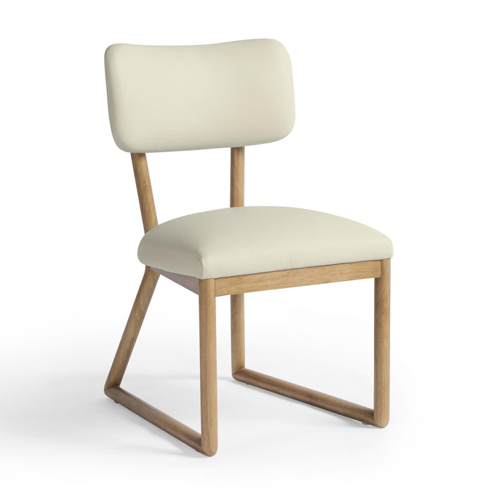 Bobbie Cream Contract-Grade Vegan Leather Dining Chair - Home And Beyond