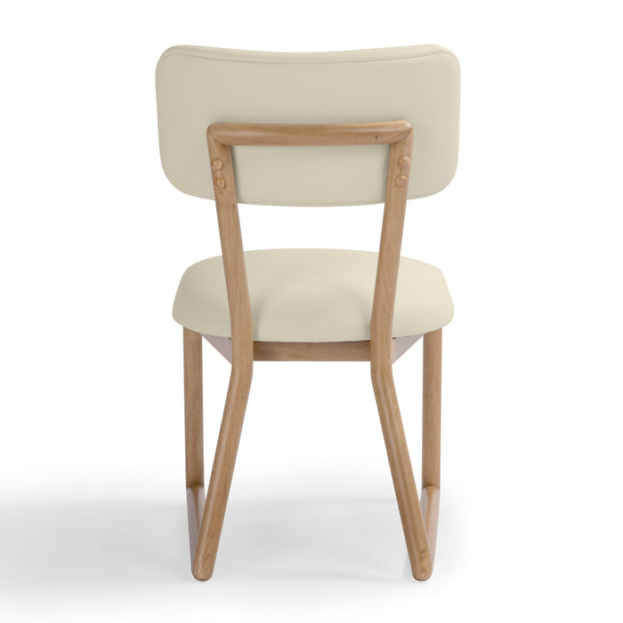 Bobbie Cream Contract-Grade Vegan Leather Dining Chair - Home And Beyond