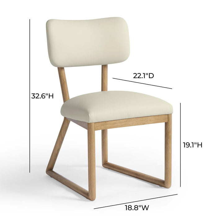 Bobbie Cream Contract-Grade Vegan Leather Dining Chair - Home And Beyond
