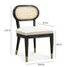 Cosette Black Dining Chair in Cream Performance Linen - Home And Beyond