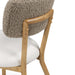 Bobbie Cream Performance Vegan Leather and Grey Vegan Shearling Dining Chair - Home And Beyond