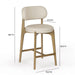 Carnation Cream Performance Vegan Leather Counter Stool - Home And Beyond