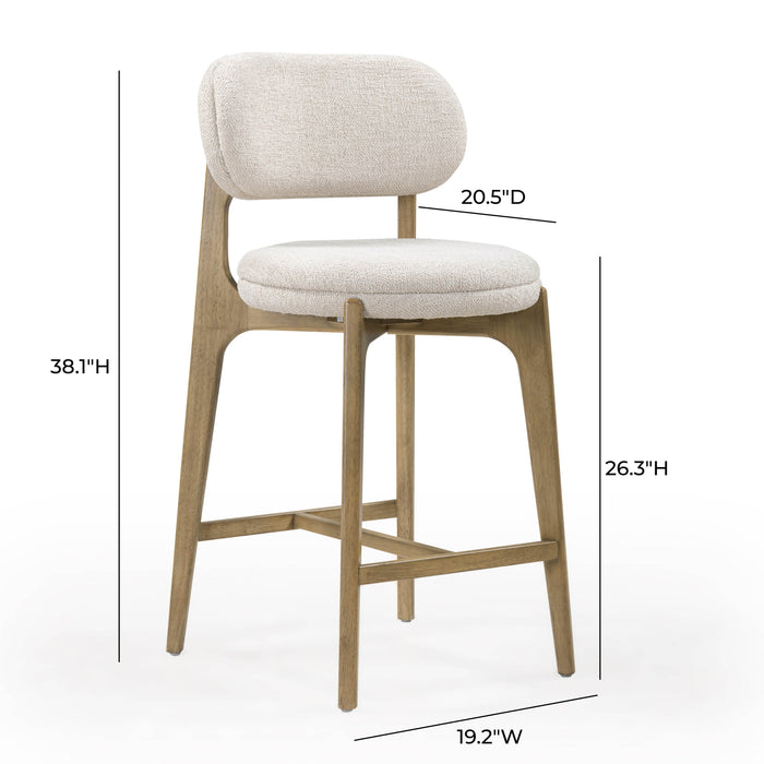 Carnation Performance Fabric Counter Stool - Home And Beyond
