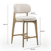 Carnation Performance Fabric Counter Stool - Home And Beyond