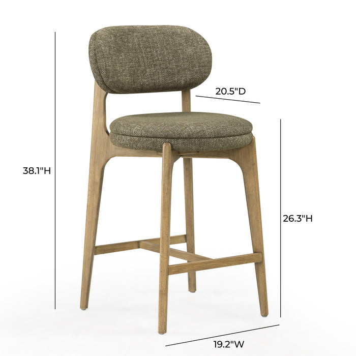 Carnation Performance Fabric Counter Stool - Home And Beyond
