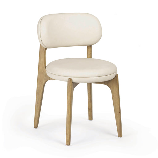 Carnation Cream Performance Vegan Leather Dining Chair - Home And Beyond