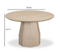 Brocha 48'' Ash Wood Round Dining Table - Home And Beyond
