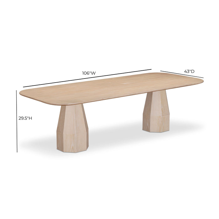 Brocha 106" Ash Wood Rectangular Dining Table - Home And Beyond