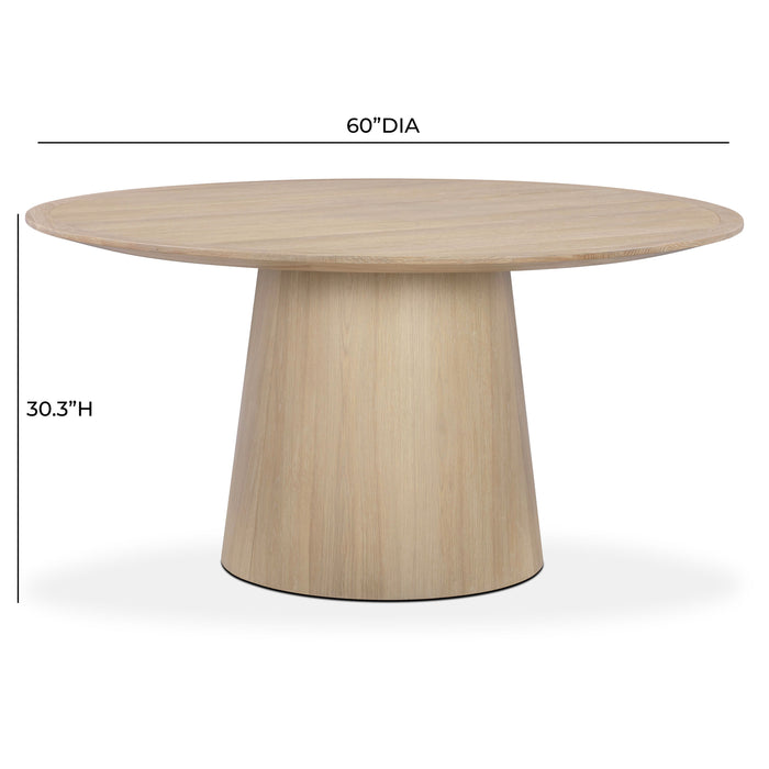 Sahara Round Oak Dining Table (41"-60") - Home And Beyond