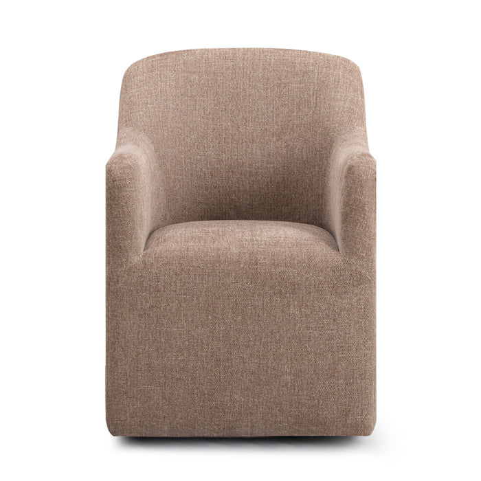 Helena Tall Textured Weave Performance Fabric Dining Chair