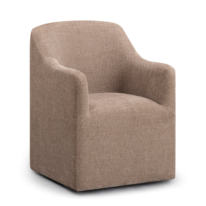 Helena Tall Textured Weave Performance Fabric Dining Chair