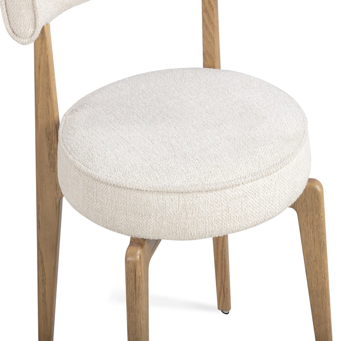 Nikita Cream Performance Fabric Dining Chair - Home And Beyond