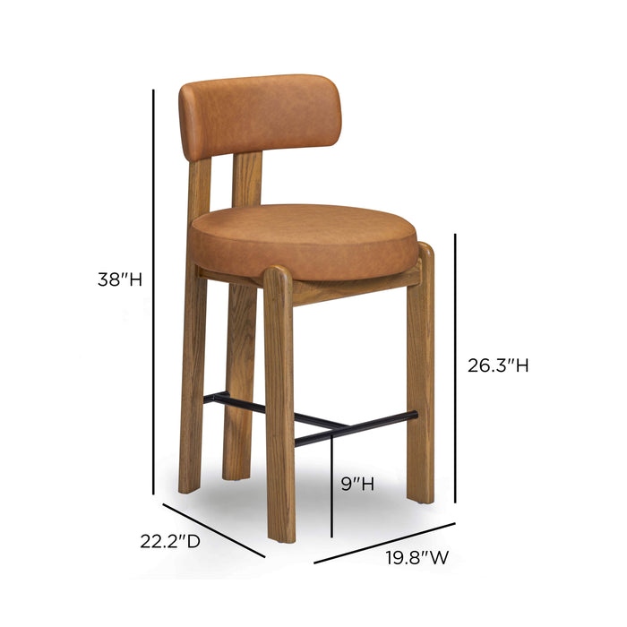 Odessa Performance Vegan Leather Counter Stool - Home And Beyond
