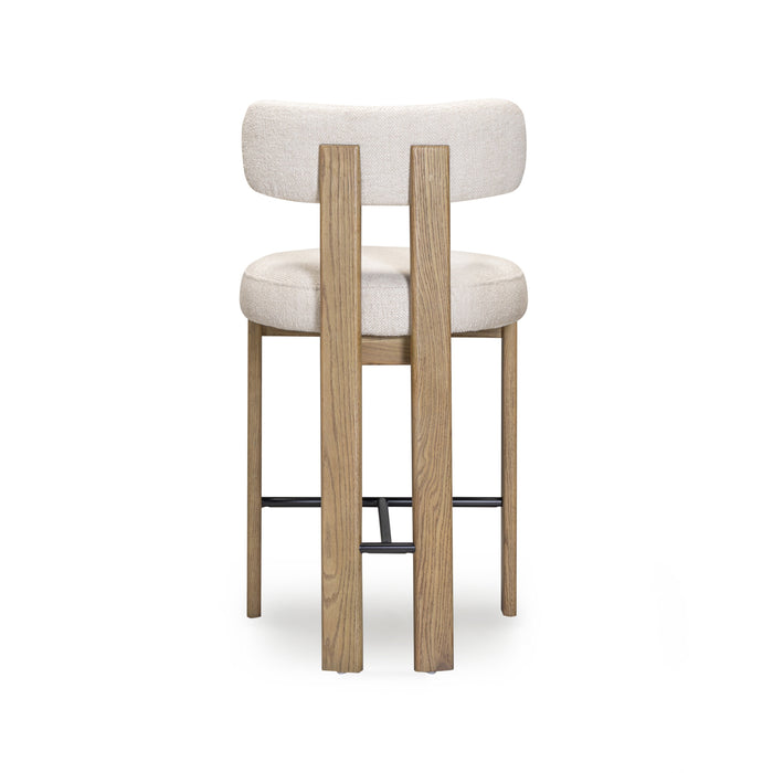 Odessa Cream Performance Fabric Counter Stool - Home And Beyond