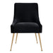 Beatrix Black Velvet Side Chair - UK - Home And Beyond