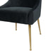 Beatrix Black Velvet Side Chair - UK - Home And Beyond