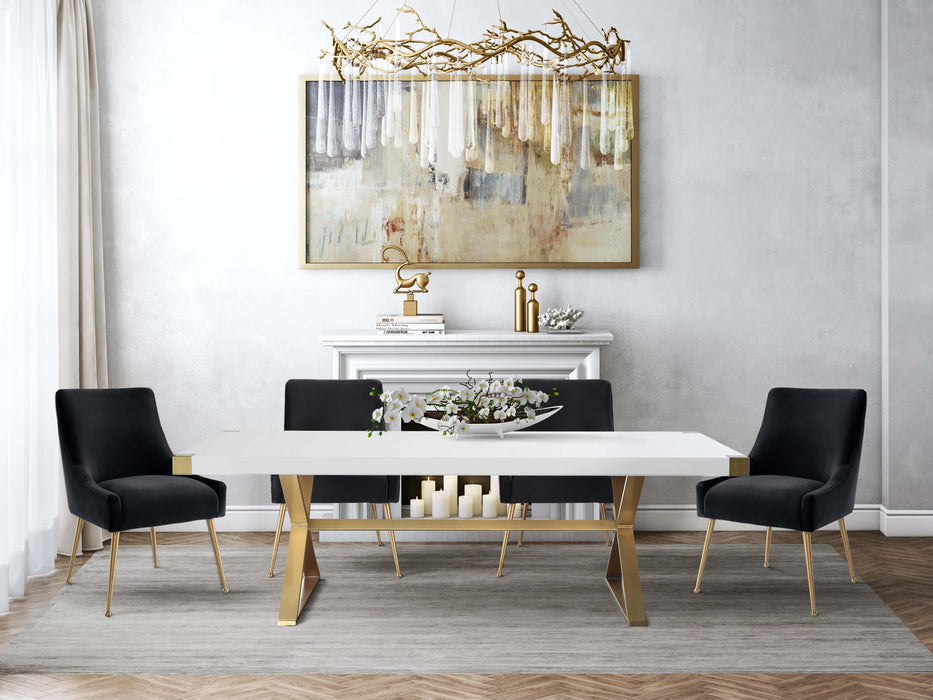 Beatrix Black Velvet Side Chair - UK - Home And Beyond