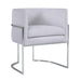 Giselle Grey Velvet Dining Chair with Silver Leg - UK - Home And Beyond