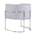 Giselle Grey Velvet Dining Chair with Silver Leg - UK - Home And Beyond
