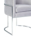 Giselle Grey Velvet Dining Chair with Silver Leg - UK - Home And Beyond