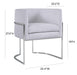 Giselle Grey Velvet Dining Chair with Silver Leg - UK - Home And Beyond